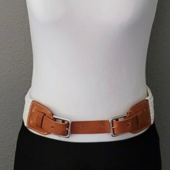 J. Crew Rope & Leather Double Buckle Belt Sz S
